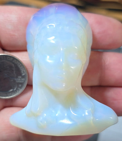 Opalite Indian Head Carving