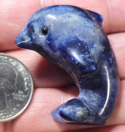 Sodalite Dolphin Carving