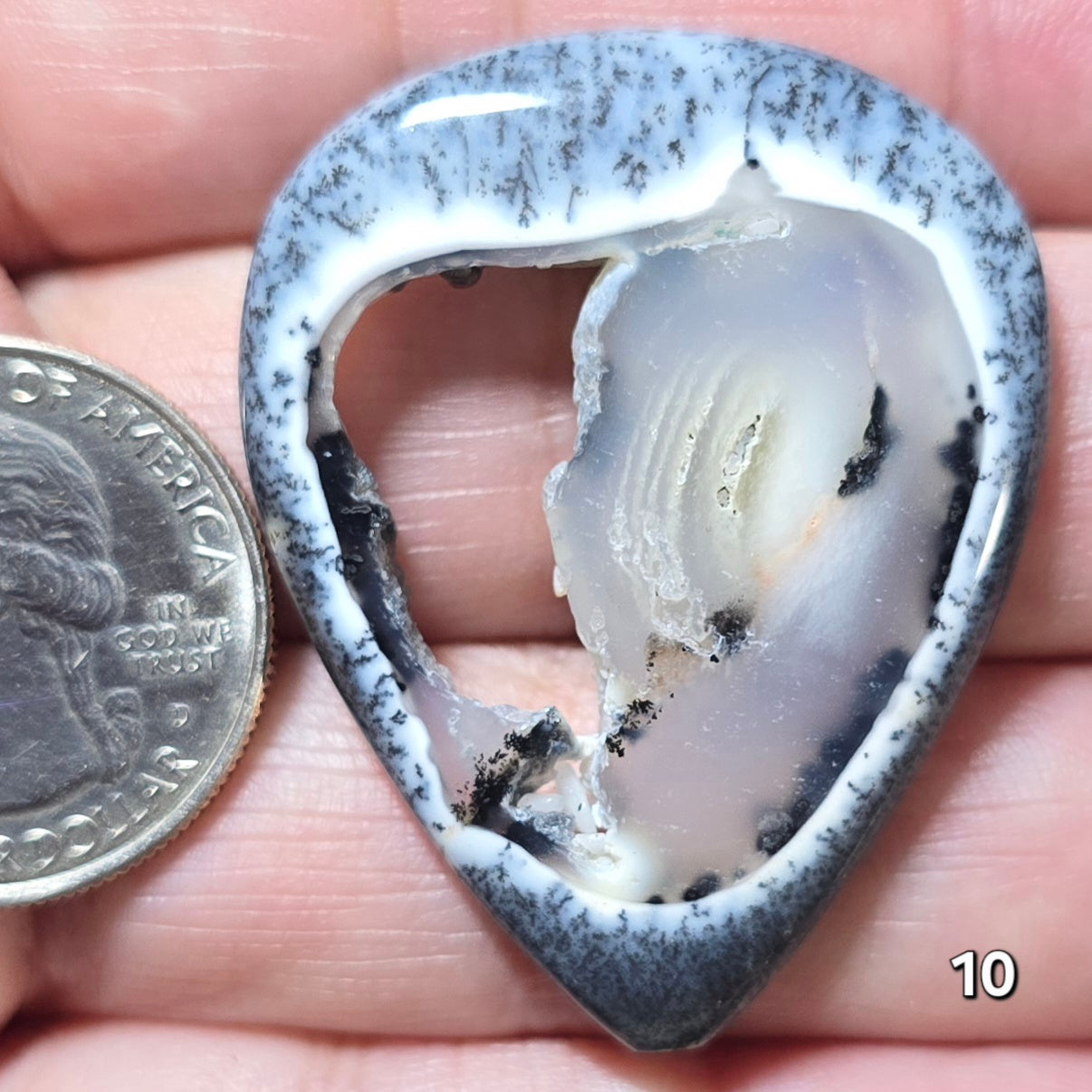 #10 Dendritic Opal Window Druzy Slice