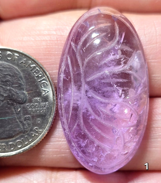 #1 Carved Ametrine Cabochon