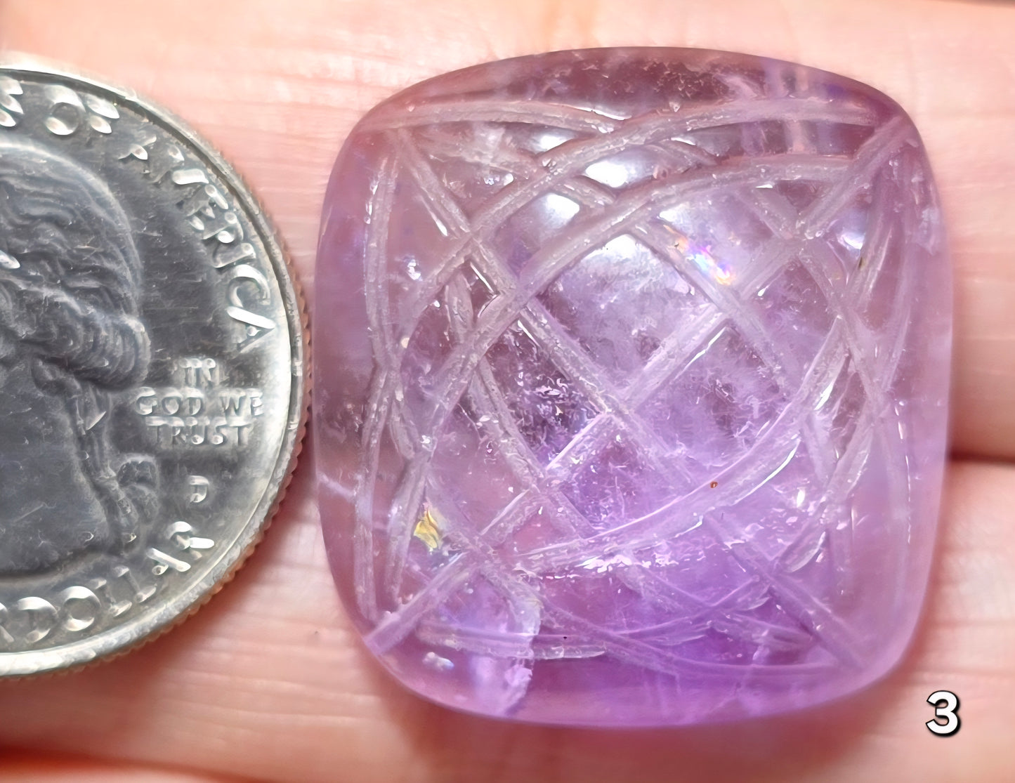 #3 Carved Ametrine Cabochon