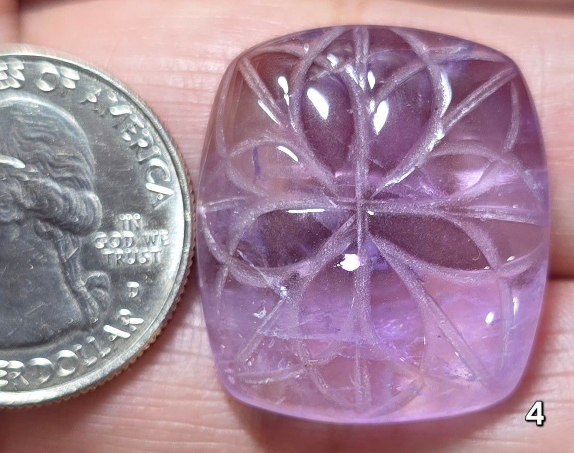 #4 Carved Ametrine Cabochon