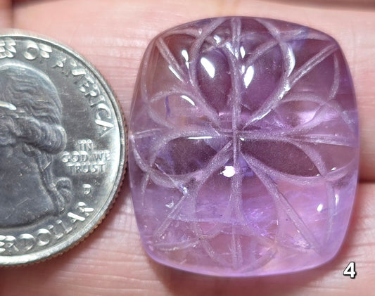#4 Carved Ametrine Cabochon