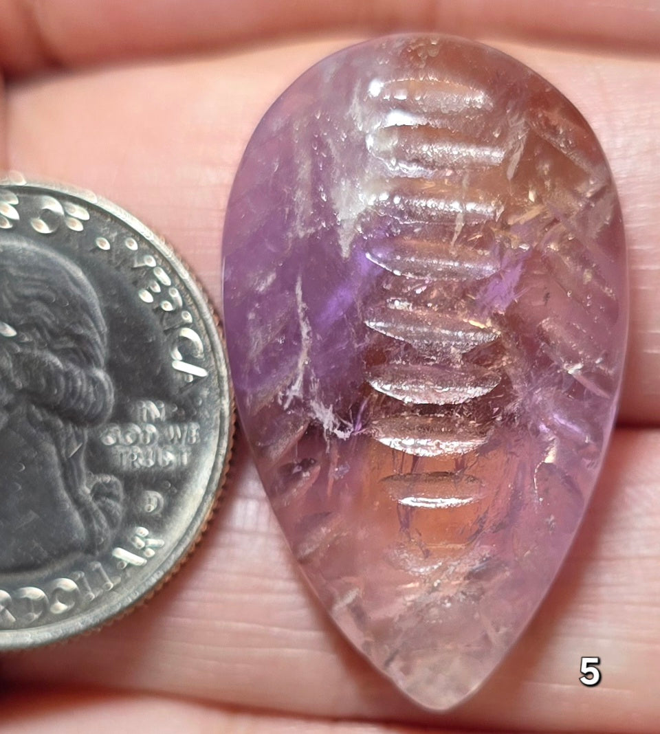 #5 Carved Ametrine Cabochon