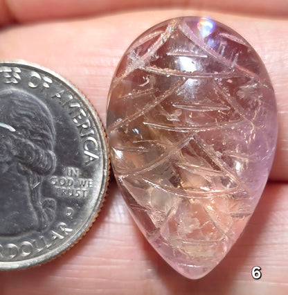 #6 Carved Ametrine Cabochon