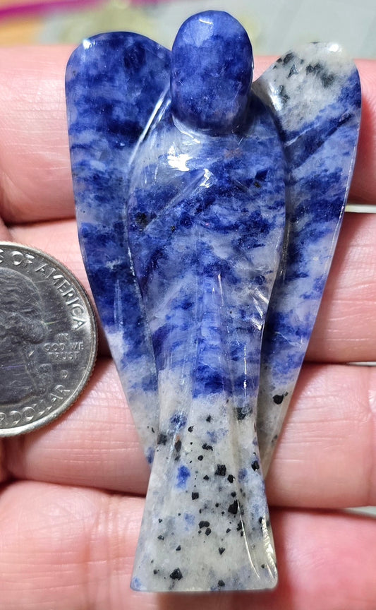 Lapis Lazuli Healing Angel Carving