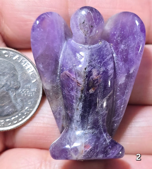 #2 Amethyst Healing Angel Carving