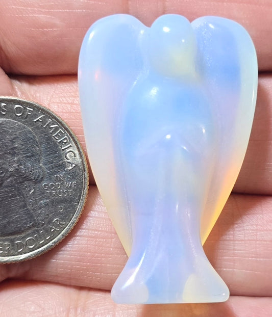 Opalite Healing Angel Carving