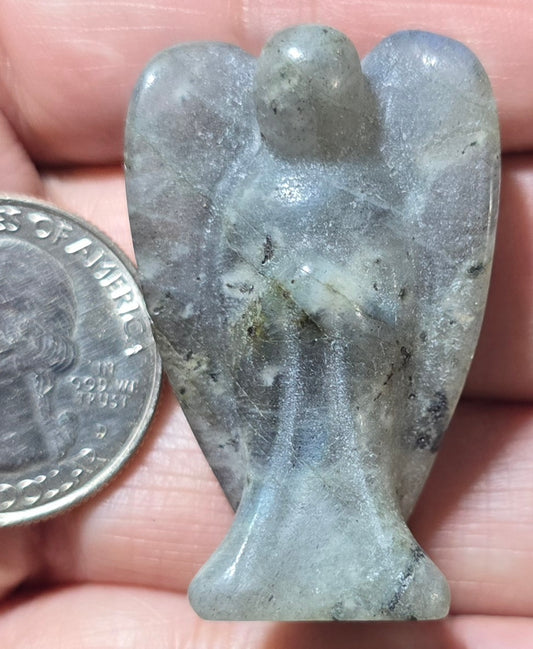 Labradorite Healing Angel Carving