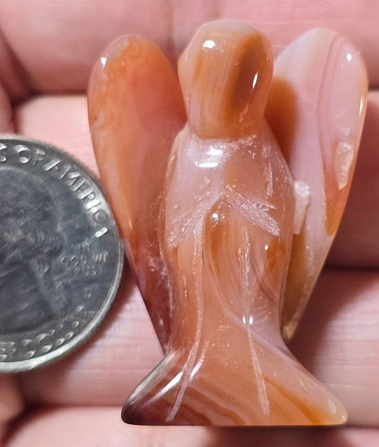 Carnelian Healing Angel Carving
