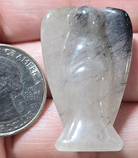 Black Rutile Quartz Healing Angel