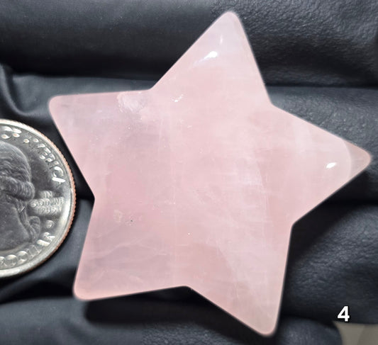 #4 Rose Quartz Star Carving