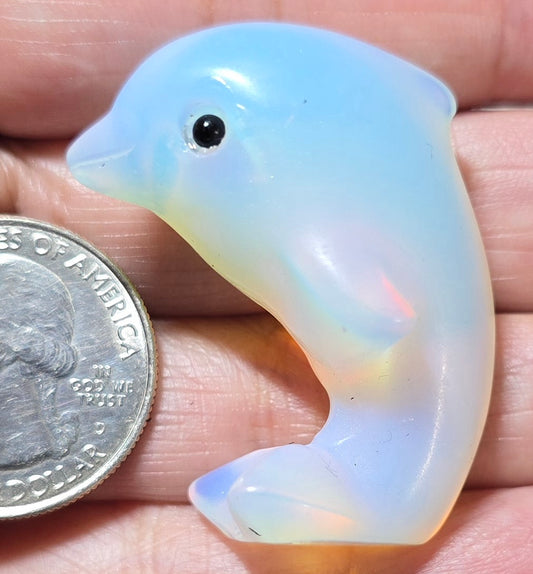 Opalite Dolphin Carving