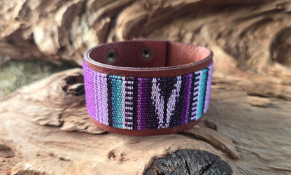 Artisan Fabric Leather Cuffs