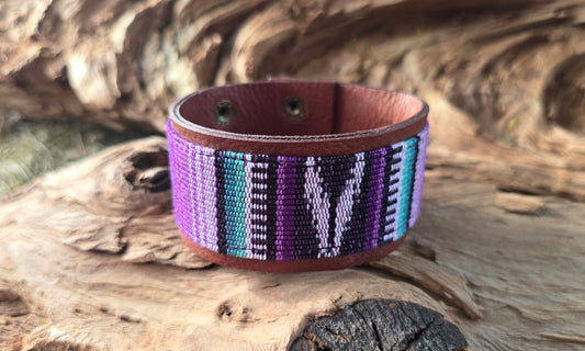 Artisan Fabric Leather Cuffs
