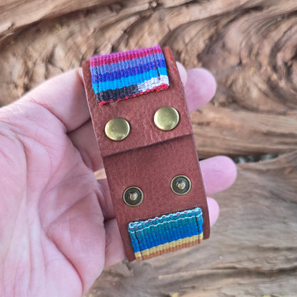 Artisan Fabric Leather Cuffs