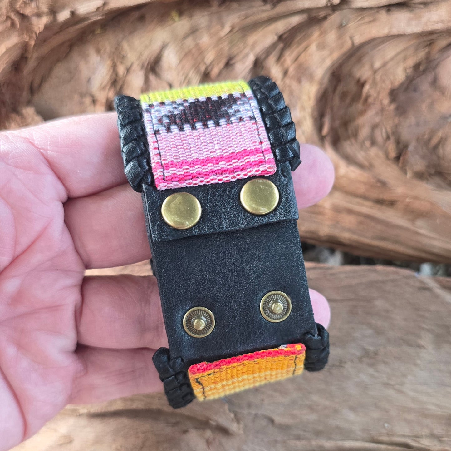 Laced Canyon Leather Cuff