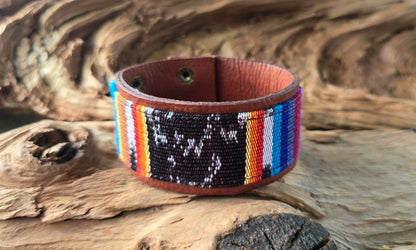 Artisan Fabric Leather Cuffs