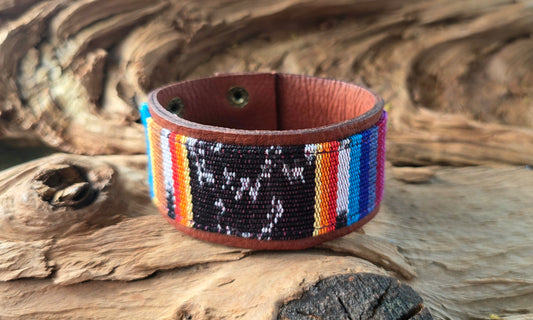 Artisan Fabric Leather Cuffs