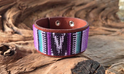 Artisan Fabric Leather Cuffs