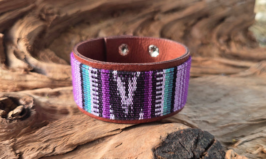 Artisan Fabric Leather Cuffs