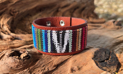 Artisan Fabric Leather Cuffs
