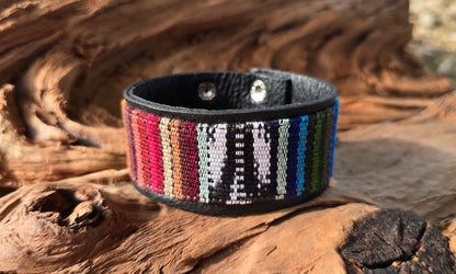 Artisan Fabric Leather Cuff