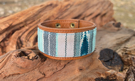 Artisan Fabric Leather Cuff