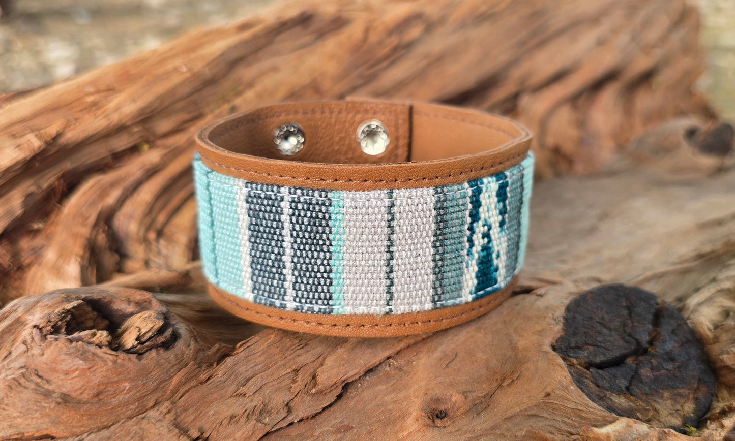 Artisan Fabric Leather Cuff