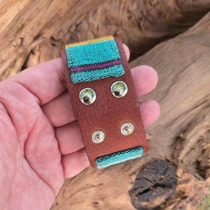 Artisan Fabric Leather Cuffs