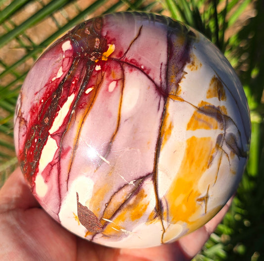 Large Mookaite Sphere Statement Piece