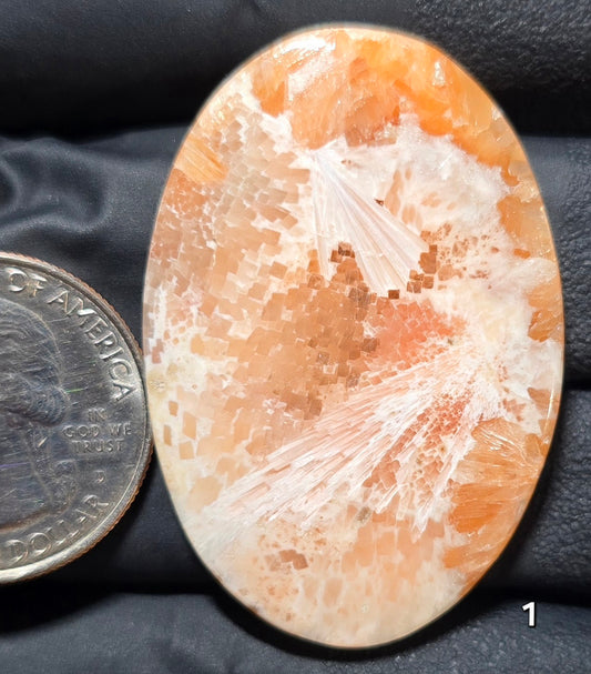 #1 Scolecite with Peach Stilbite