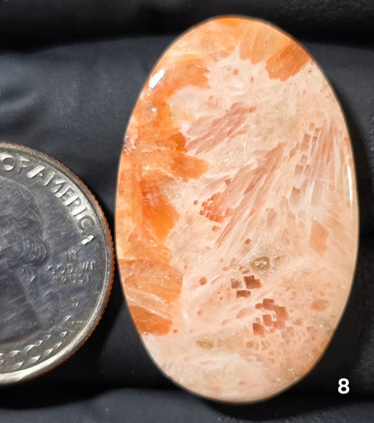 #8 Scolecite with Peach Stilbite