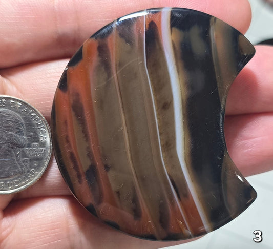 #3 Sardonyx Moon Carving