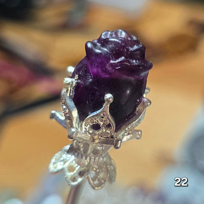 #22 Amethyst Hairpin