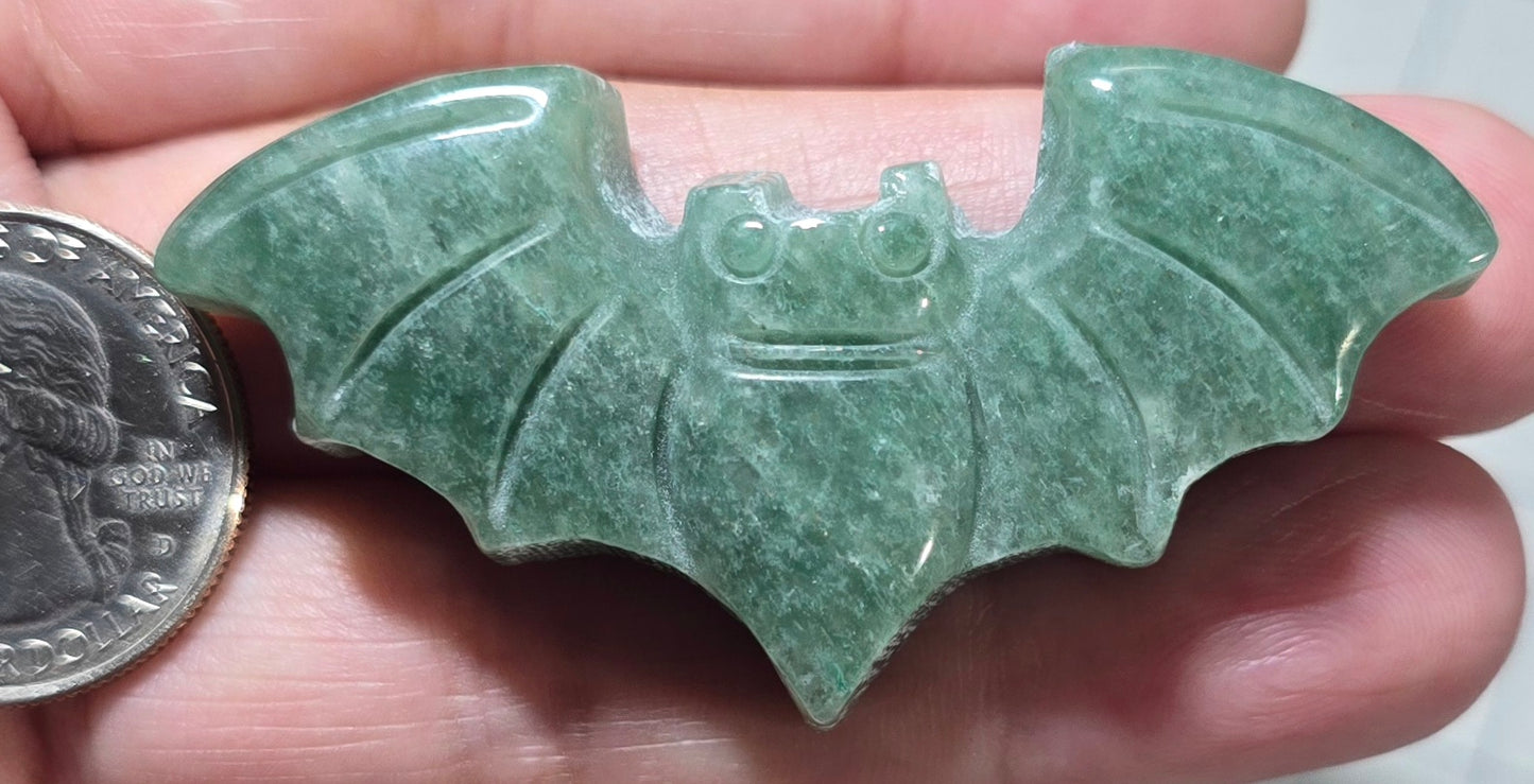 Green Aventurine Bat Carving