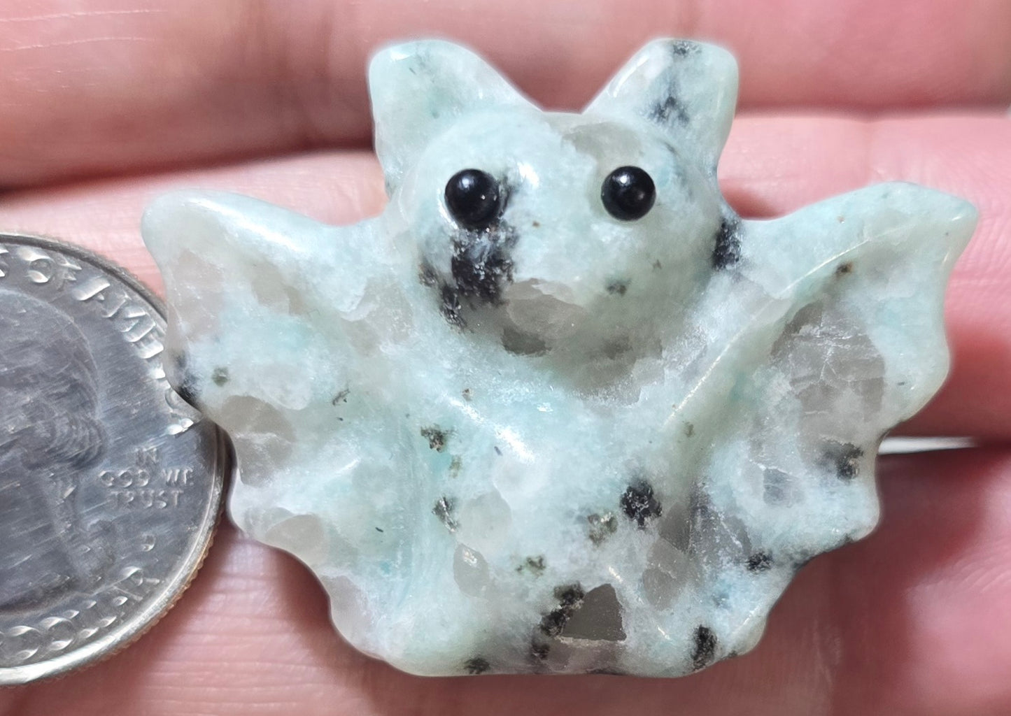 Kiwi Jasper Bat Carving