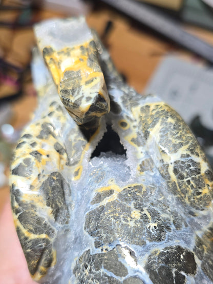 Golden Vein Druzy Agate Elephant