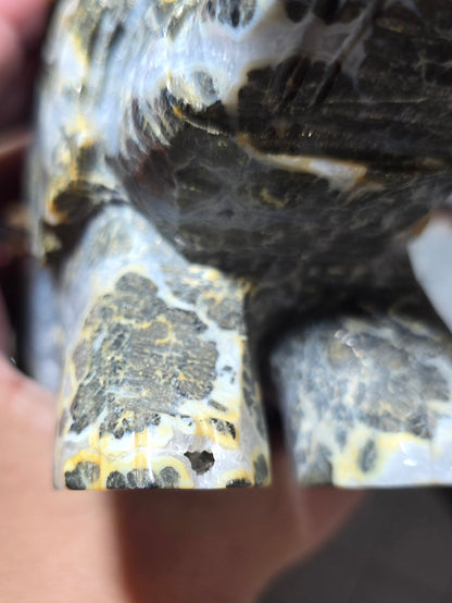Golden Vein Druzy Agate Elephant
