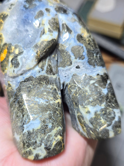Golden Vein Druzy Agate Elephant