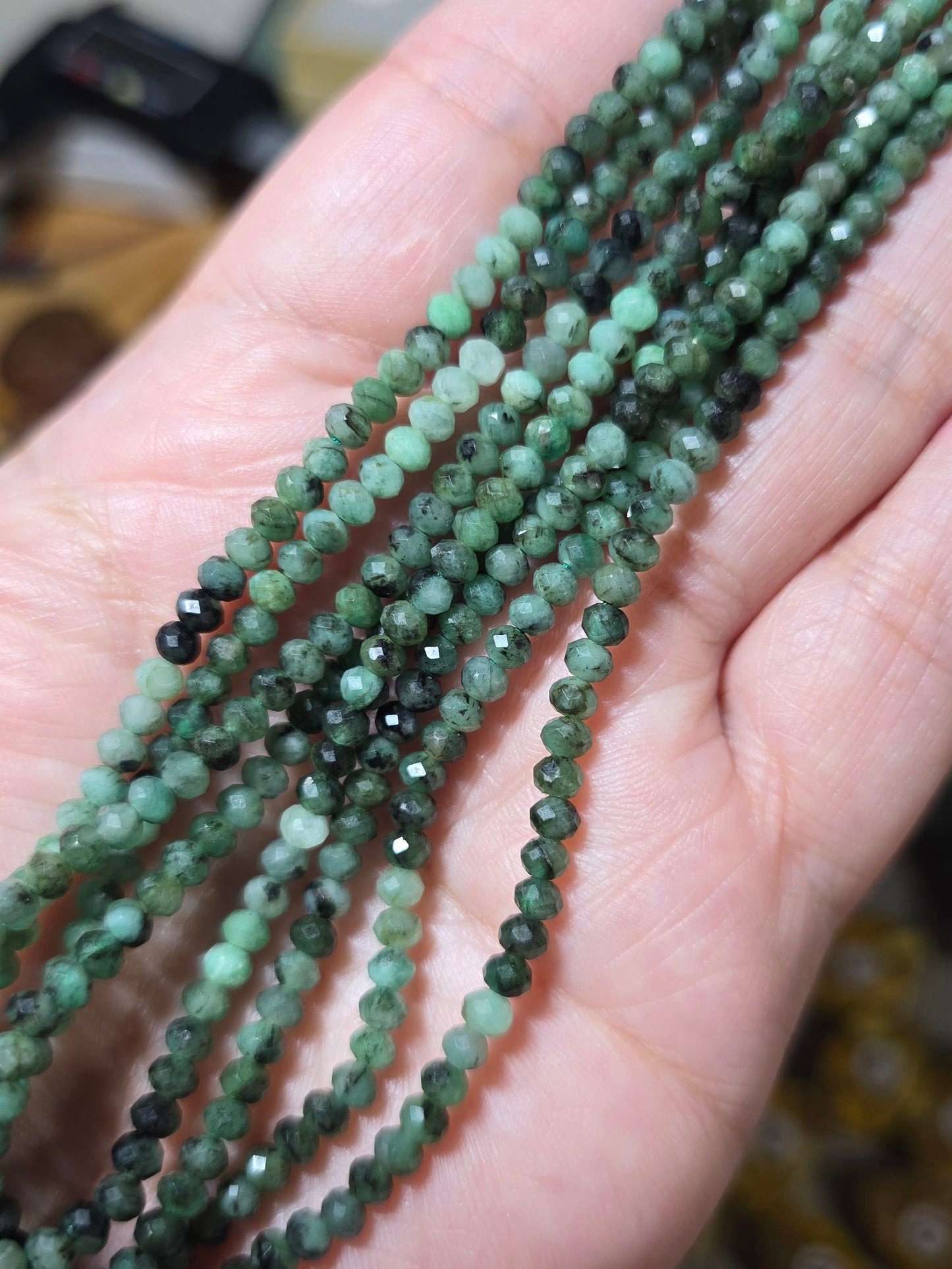 4mm Emerald Bead Strand
