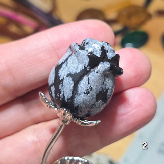 #2 Snowflake Obsidian Rose