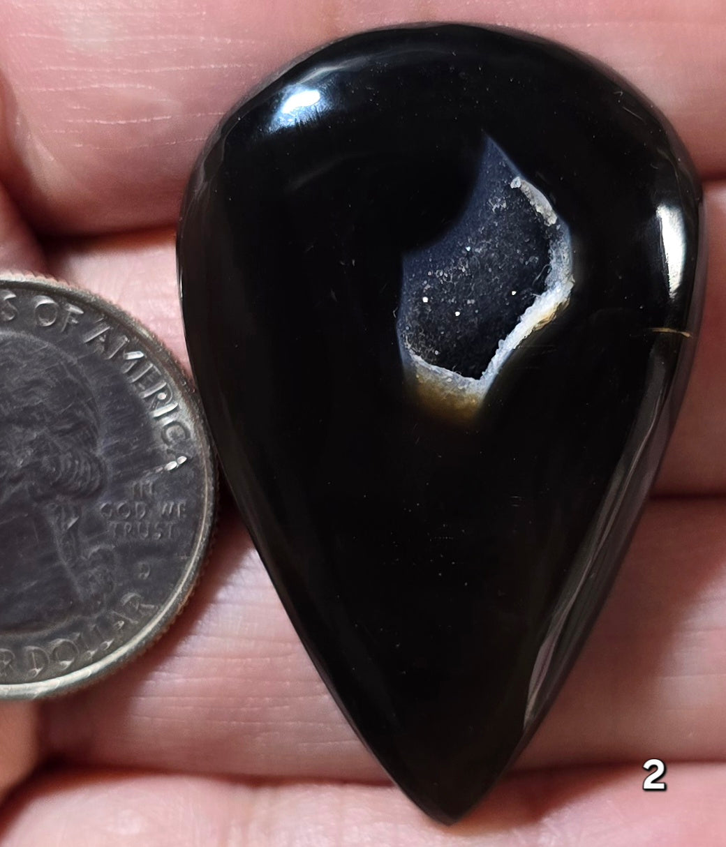 #2 Black Druzy Agate