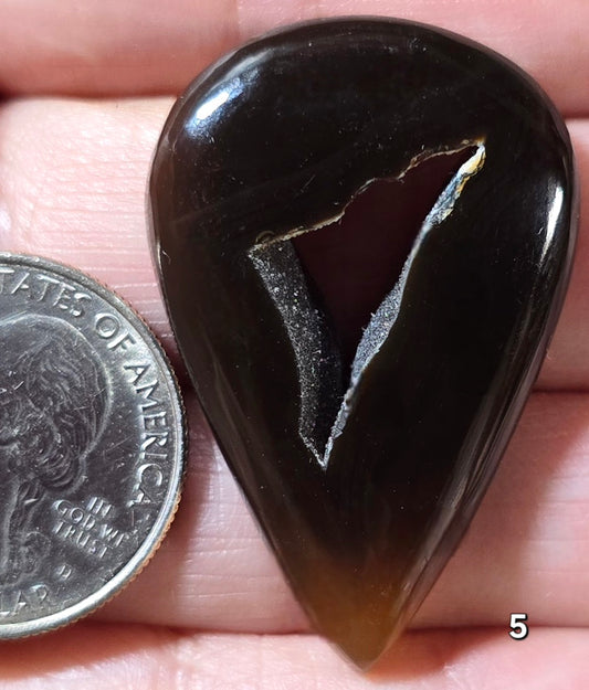 #5 Black Druzy Agate