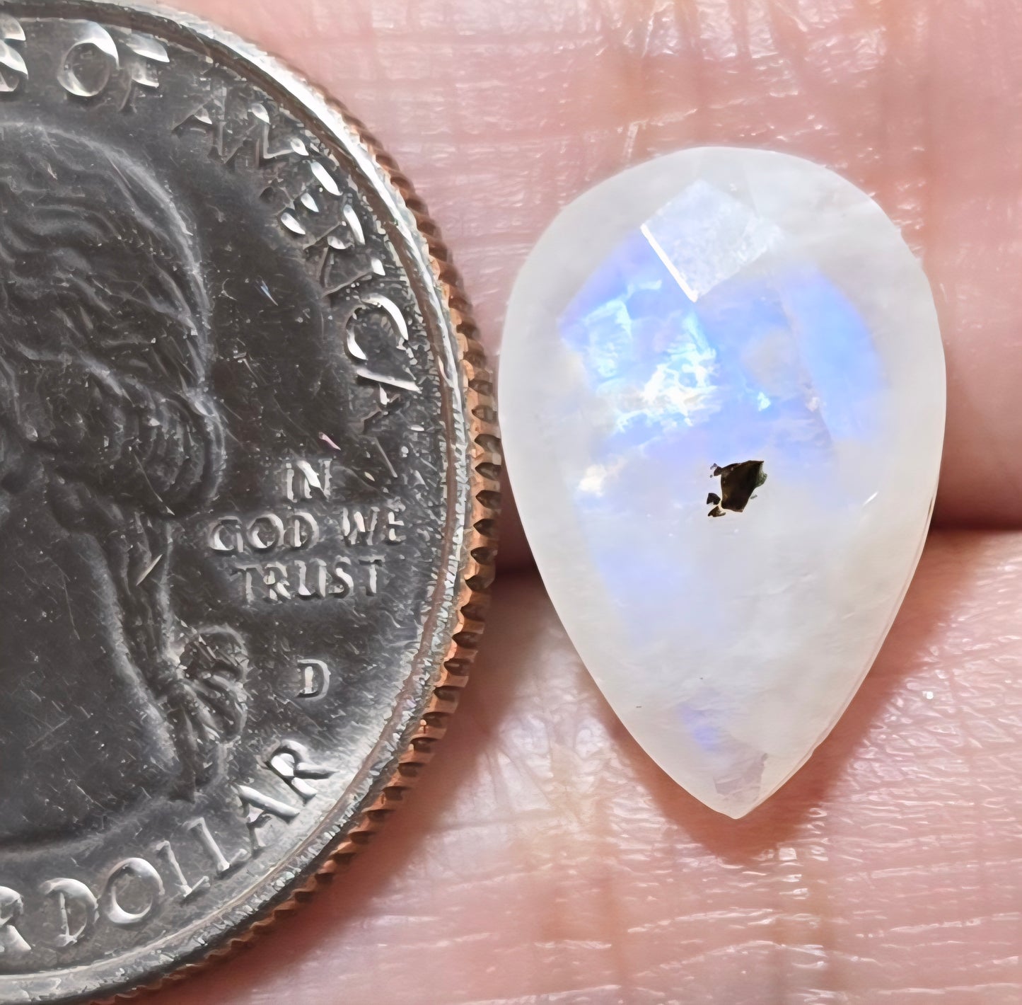 Faceted Rainbow Moonstone