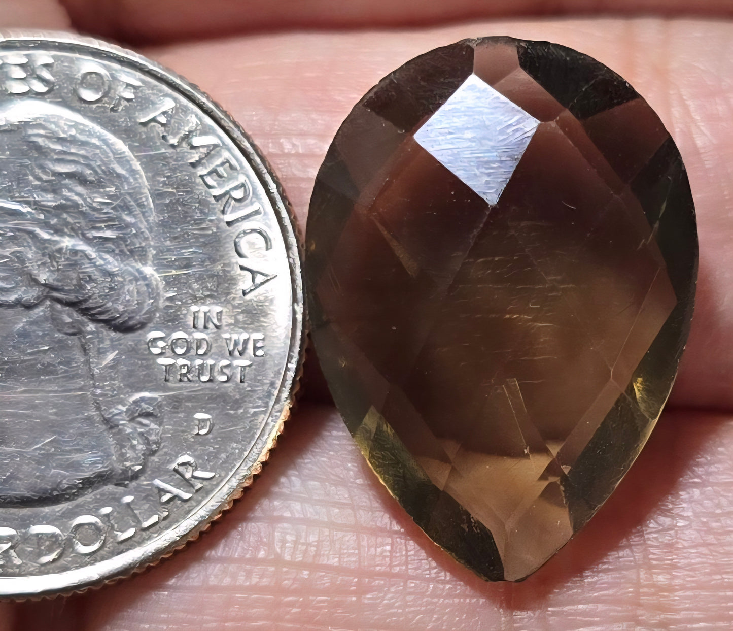 Faceted Smoky Quartz