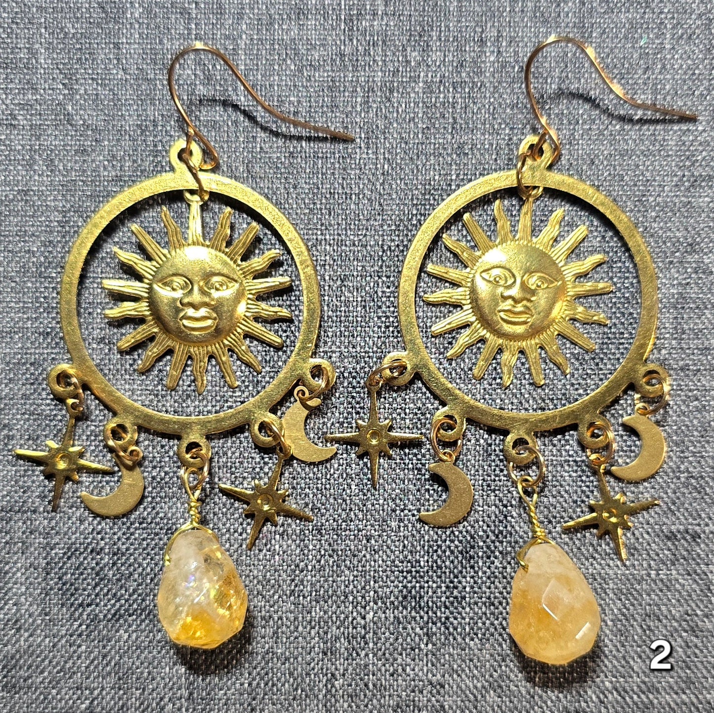#2 Citrine Dangle Earrings