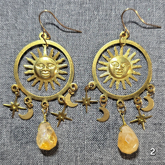 #2 Citrine Dangle Earrings