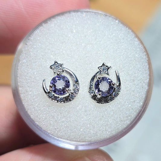 Blue Topaz Stud Earrings