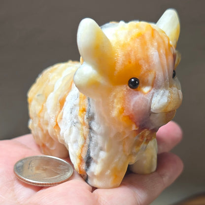 Orange Calcite Baby Highland Cow